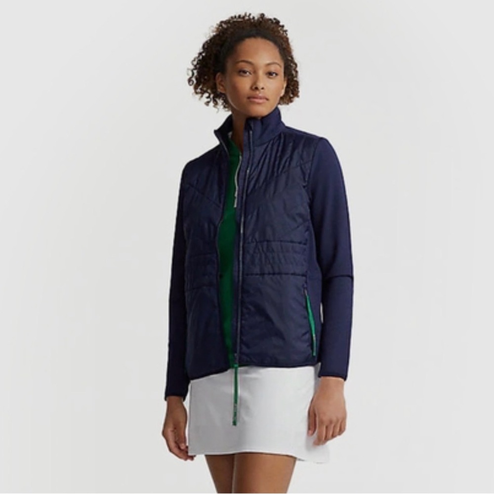 RLX Ralph Lauren Navy and Green Women's Golf Jacket